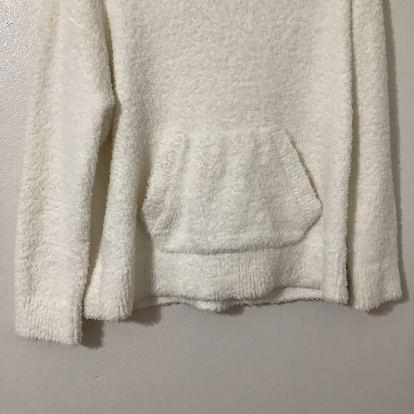 Off White Fluffy Cozycore Minimalist Comfy Fall Winter Roll Neck Sweater L-XL - Picture 3 of 7
